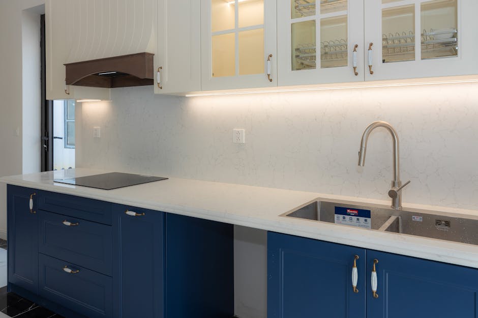 Kitchen cabinet brass hardware